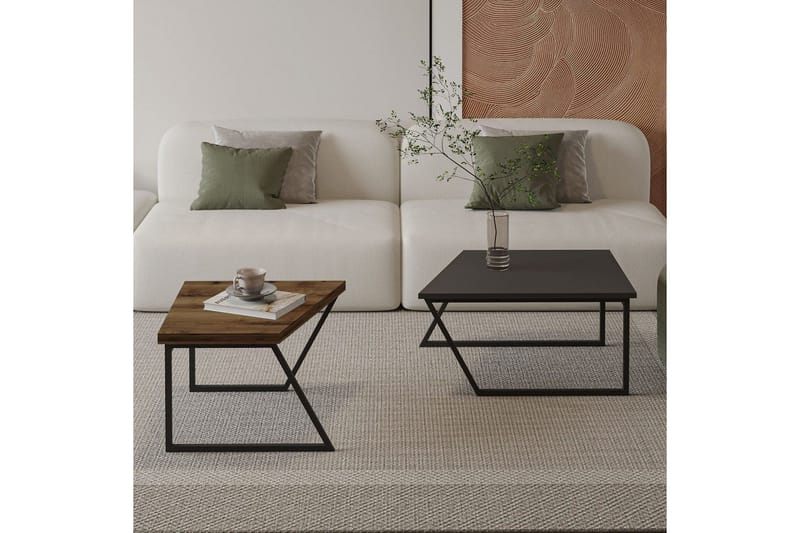 Bulskoll Soffbord 120 cm - Antracit/Valnöt - Möbler - Bord & matgrupp - Soffbord