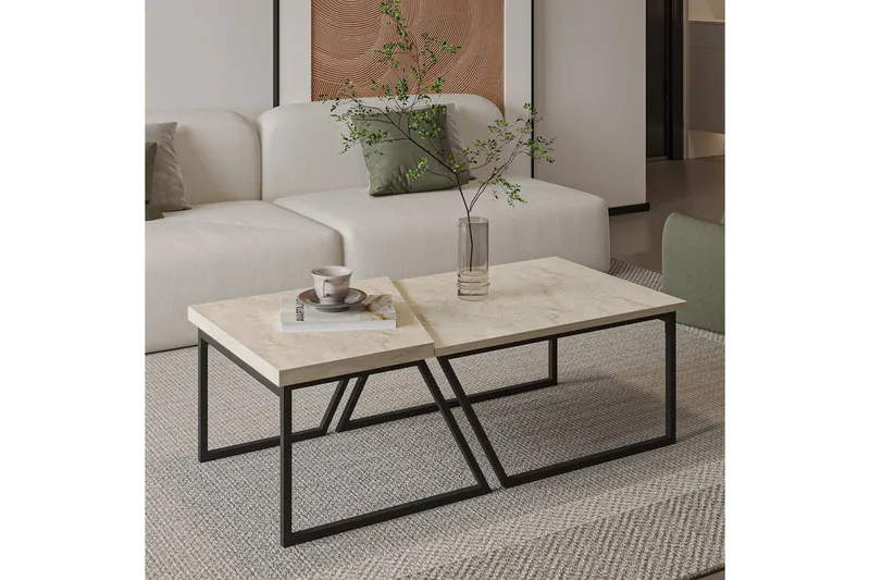 Bulskoll Soffbord 120 cm - Travertine - Möbler - Bord & matgrupp - Soffbord