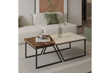 Bulskoll Soffbord 120 cm - Travertine/Valnöt - Möbler - Bord & matgrupp - Soffbord