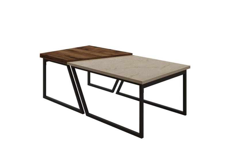 Bulskoll Soffbord 120 cm - Travertine/Valnöt - Möbler - Bord & matgrupp - Soffbord