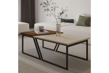 Bulskoll Soffbord 120 cm - Travertine/Valnöt - Möbler - Bord & matgrupp - Soffbord