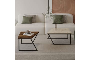 Bulskoll Soffbord 120 cm - Travertine/Valnöt - Möbler - Bord & matgrupp - Soffbord