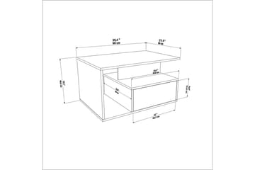 Bulvari Soffbord 90 cm - Valnöt - Möbler - Bord & matgrupp - Soffbord