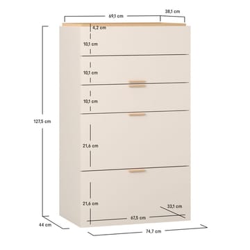 Byrå med lådor 4 You Fresh - Sandbeige - Möbler - Bord & matgrupp - Sminkbord & toalettbord