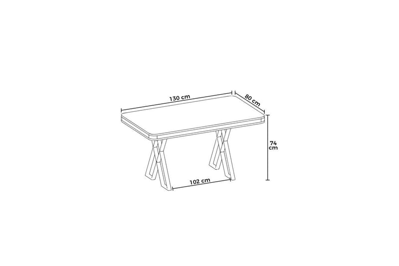Calchera Matbord 130 cm Rektangulär - Svart Marmor/Krom - Möbler - Bord & matgrupp - Matbord & köksbord
