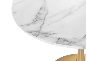 Calmar Matbord 90 cm Rund - Vit/Guld - Möbler - Bord & matgrupp - Matbord & köksbord