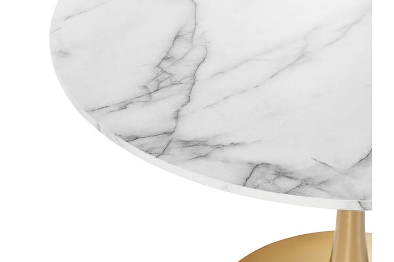 Calmar Matbord 90 cm Rund - Vit/Guld - Möbler - Bord & matgrupp - Matbord & köksbord