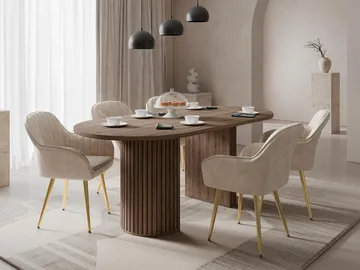 Calvion Matbord oval 185 cm - Brun - Möbler - Bord & matgrupp - Matbord & köksbord