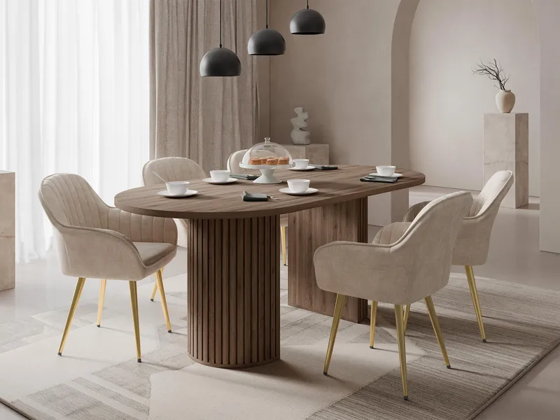 Calvion Matbord oval 185 cm - Brun - Möbler - Bord & matgrupp - Matbord & köksbord