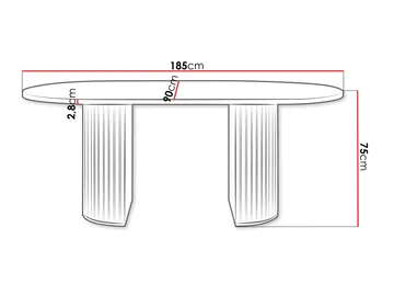 Calvion Matbord oval 185 cm - Brun - Möbler - Bord & matgrupp - Matbord & köksbord