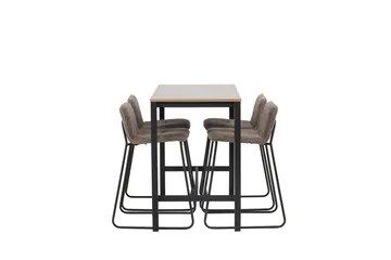 Camden Barbord 60x120 cm med 4 Bisbee Stolar - Mörkgrå - Möbler - Bord & matgrupp - Barbord & ståbord