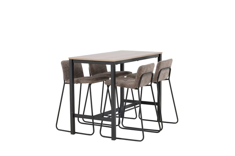 Camden Barbord 60x120 cm med 4 Bisbee Stolar - Mörkgrå - Möbler - Bord & matgrupp - Barbord & ståbord