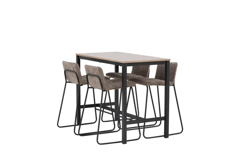 Camden Barbord 60x120 cm med 4 Bisbee Stolar - Mörkgrå - Möbler - Bord & matgrupp - Barbord & ståbord