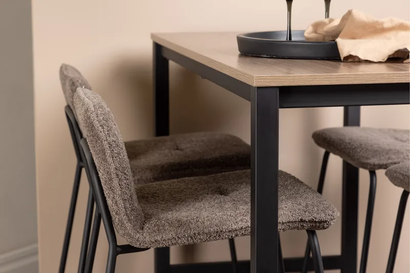 Camden Barbord 60x120 cm med 4 Bisbee Stolar - Mörkgrå - Möbler - Bord & matgrupp - Barbord & ståbord