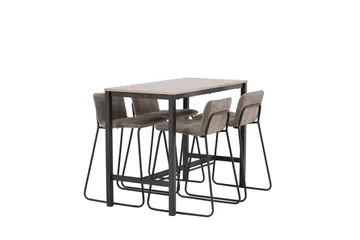 Camden Barbord 60x120 cm med 4 Bisbee Stolar - Mörkgrå - Möbler - Bord & matgrupp - Barbord & ståbord