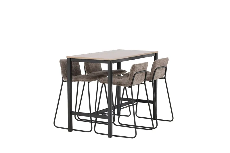 Camden Barbord 60x120 cm med 4 Bisbee Stolar - Mörkgrå - Möbler - Bord & matgrupp - Barbord & ståbord