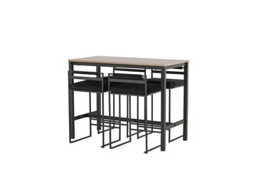 Camden Barbord 60x120 cm med 4 Opelika Stolar - Svart - Möbler - Bord & matgrupp - Barbord & ståbord