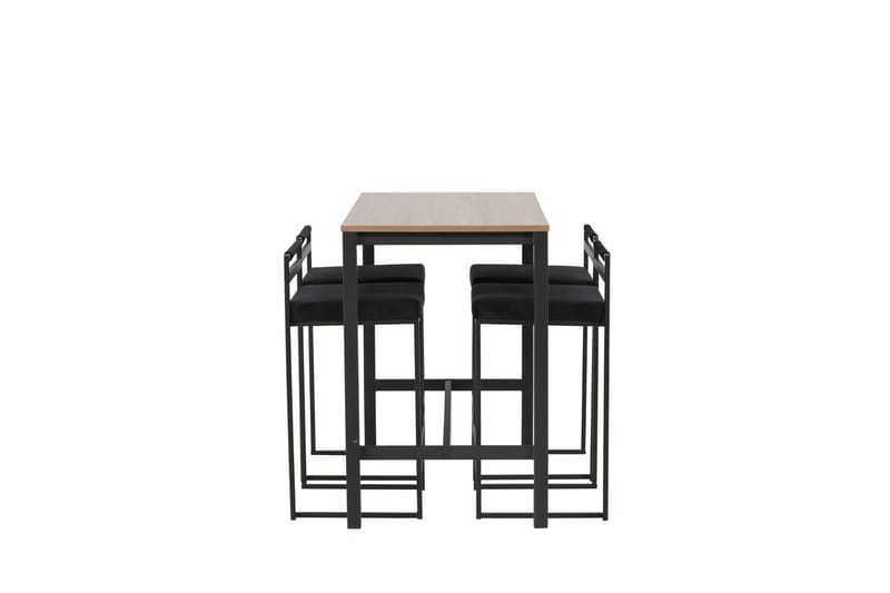 Camden Barbord 60x120 cm med 4 Opelika Stolar - Svart - Möbler - Bord & matgrupp - Barbord & ståbord