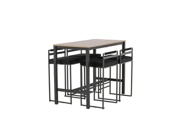 Camden Barbord 60x120 cm med 4 Opelika Stolar - Svart - Möbler - Bord & matgrupp - Barbord & ståbord