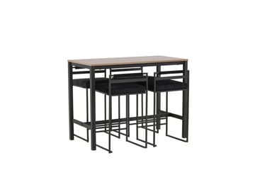 Camden Barbord 60x120 cm med 4 Opelika Stolar - Svart - Möbler - Bord & matgrupp - Barbord & ståbord