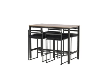 Camden Barbord 60x120 cm med 4 Opelika Stolar - Svart - Möbler - Bord & matgrupp - Barbord & ståbord