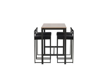 Camden Barbord 60x120 cm med 4 Opelika Stolar - Svart - Möbler - Bord & matgrupp - Barbord & ståbord