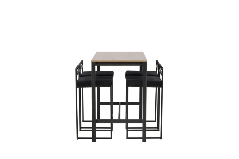 Camden Barbord 60x120 cm med 4 Opelika Stolar - Svart - Möbler - Bord & matgrupp - Barbord & ståbord