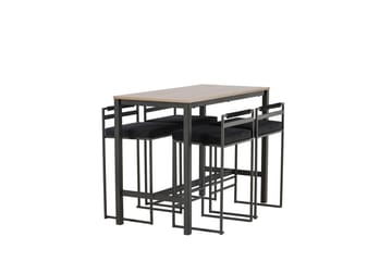 Camden Barbord 60x120 cm med 4 Opelika Stolar - Svart - Möbler - Bord & matgrupp - Barbord & ståbord