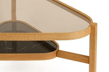 Capella Soffbord 95x48x95 cm - Ek och svart marmor - Möbler - Bord & matgrupp - Marmorbord