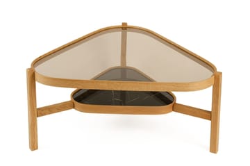 Capella Soffbord 95x48x95 cm - Ek och svart marmor - Möbler - Bord & matgrupp - Marmorbord