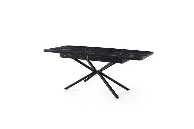 Cassel Matbord 160 cm Rektangulär - Svart/Vit - Möbler - Bord & matgrupp - Matbord & köksbord