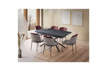 Cassel Matbord 160 cm Rektangulär - Svart/Vit - Möbler - Bord & matgrupp - Matbord & köksbord