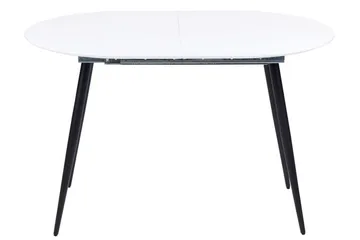 Castellana Matbord Förlängningsbart 120-160x80 cm - Vit/Svart - Möbler - Bord & matgrupp - Matbord & köksbord