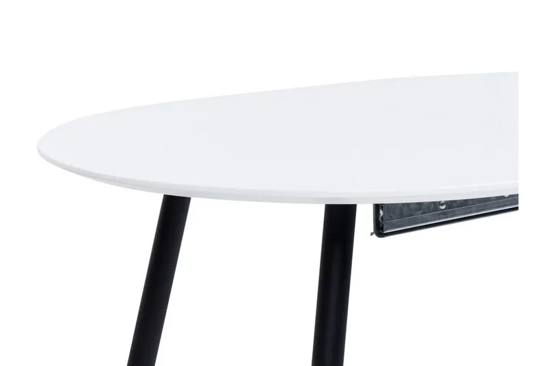 Castellana Matbord Förlängningsbart 120-160x80 cm - Vit/Svart - Möbler - Bord & matgrupp - Matbord & köksbord