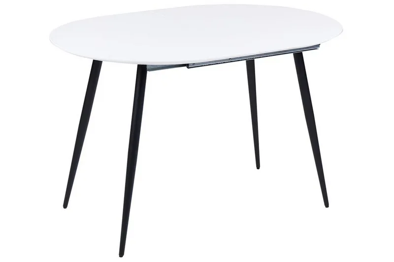 Castellana Matbord Förlängningsbart 120-160x80 cm - Vit/Svart - Möbler - Bord & matgrupp - Matbord & köksbord