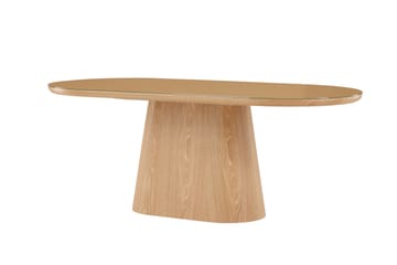 Castor Stort Ovalt Matbord 200 cm med Glasskiva och Ekutseende - Brun - Möbler - Bord & matgrupp - Matbord & köksbord