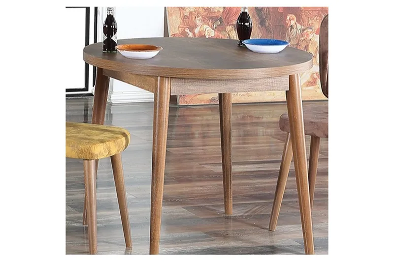 Cavuria Matbord 90 cm Rund - Valnöt - Möbler - Bord & matgrupp - Matbord & köksbord