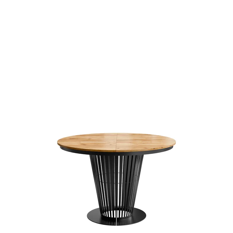 Cedra Runt Matbord 100-176 cm, svart, brun