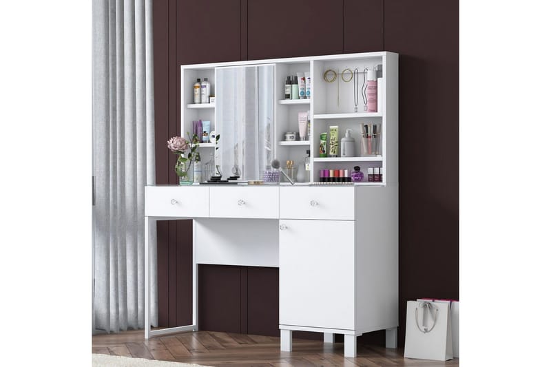 Ceris Sminkbord 120 cm - Vit - Möbler - Bord & matgrupp - Sminkbord & toalettbord