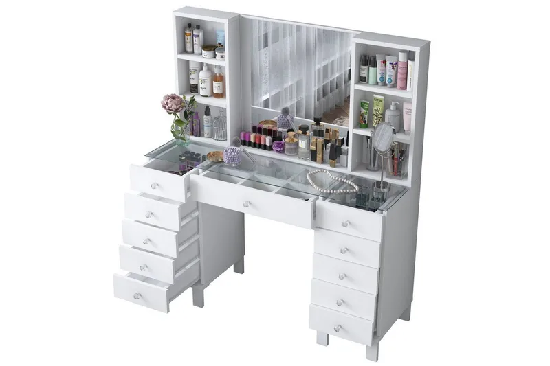 Ceylon Sminkbord 120 cm - Vit - Möbler - Bord & matgrupp - Sminkbord & toalettbord