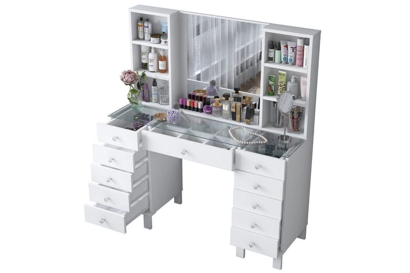 Ceylon Sminkbord 120 cm - Vit - Möbler - Bord & matgrupp - Sminkbord & toalettbord
