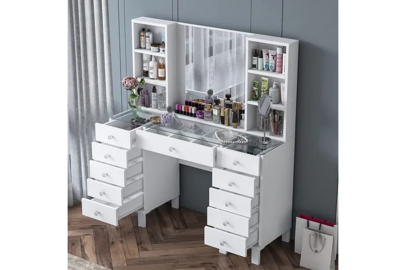 Ceylon Sminkbord 120 cm - Vit - Möbler - Bord & matgrupp - Sminkbord & toalettbord