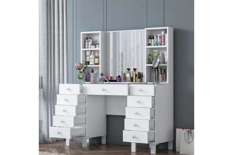 Ceylon Sminkbord 120 cm - Vit - Möbler - Bord & matgrupp - Sminkbord & toalettbord