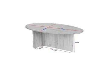Ceyra Ovalt Soffbord 120 cm i Trä - Brun - Möbler - Bord & matgrupp - Soffbord