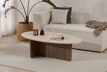 Ceyra Soffbord 120x40x65 cm - Travertine Walnut - Möbler - Bord & matgrupp - Soffbord