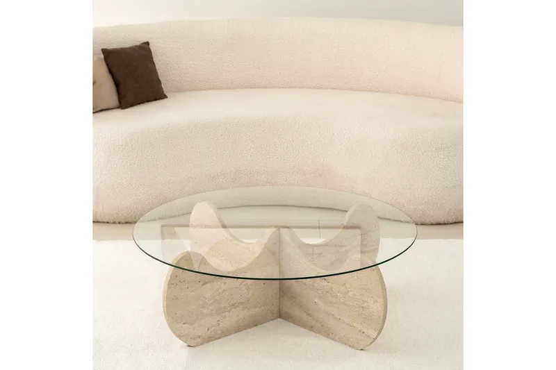 Chaino Soffbord 90 cm - Beige - Möbler - Bord & matgrupp - Soffbord