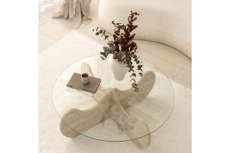 Chaino Soffbord 90 cm - Beige - Möbler - Bord & matgrupp - Soffbord