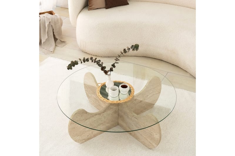 Chaino Soffbord 90 cm - Beige - Möbler - Bord & matgrupp - Soffbord