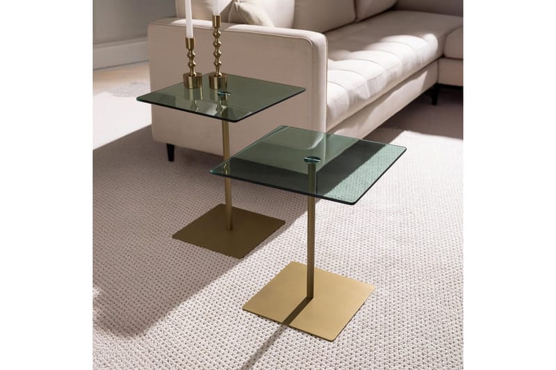 Challur Soffbord 40 cm - Guld/Grön - Möbler - Bord & matgrupp - Soffbord