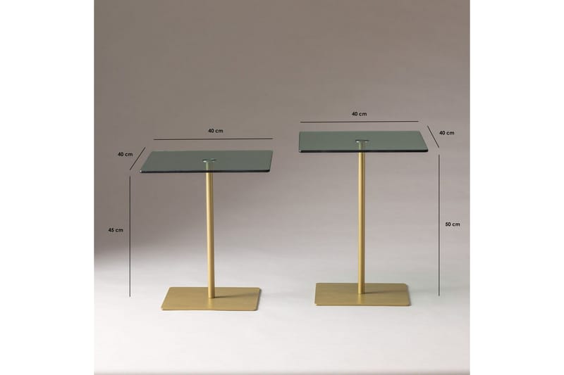 Challur Soffbord 40 cm - Guld/Grön - Möbler - Bord & matgrupp - Soffbord